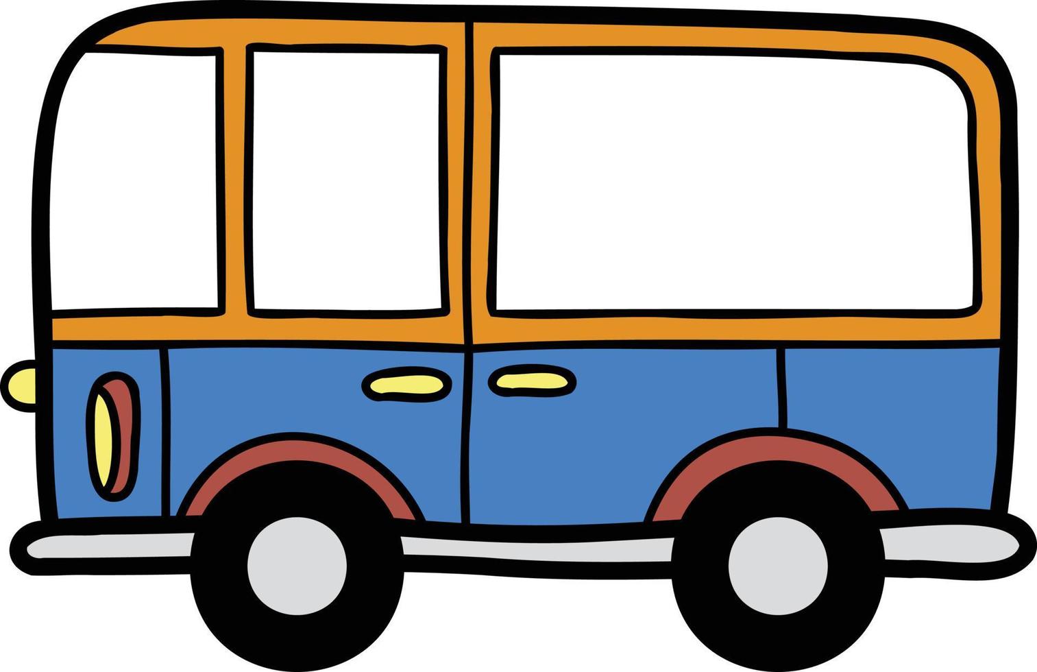 ilustración de autobús dibujado a mano vector