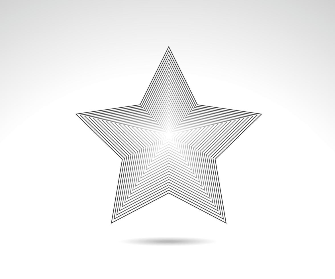 Star logo. Star line icon vector