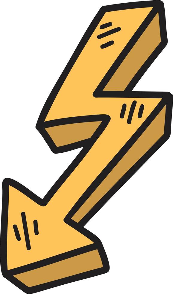 Hand Drawn arrow illustration vector