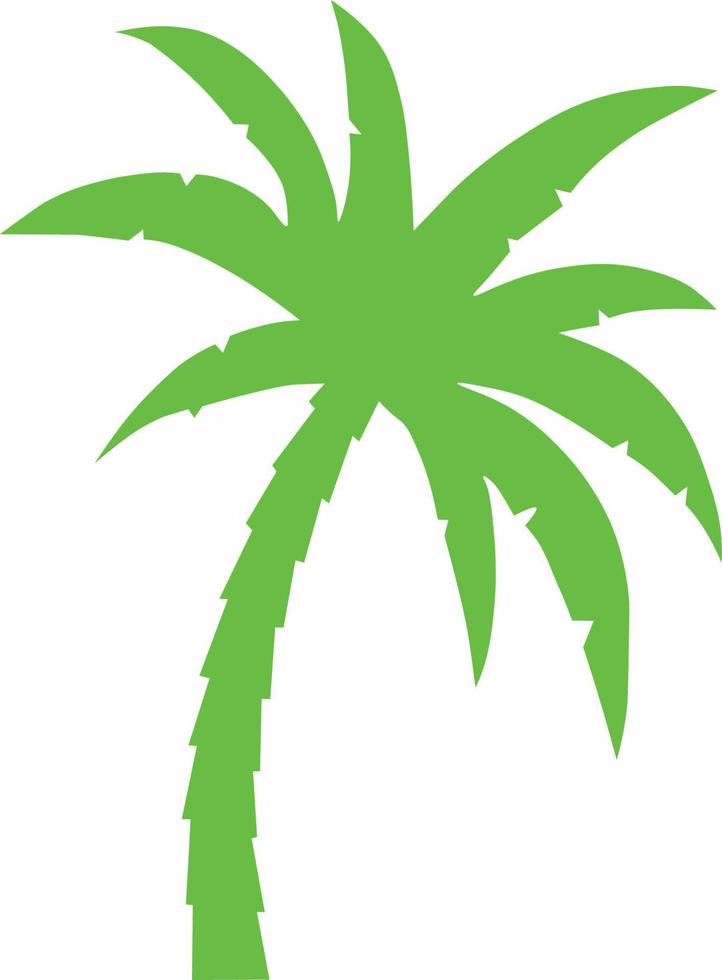 signo de vector de árbol verde de coco.