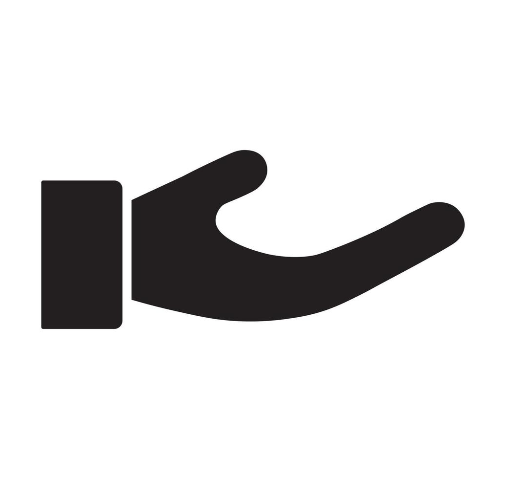 Waiter hand symbol icon vector. vector