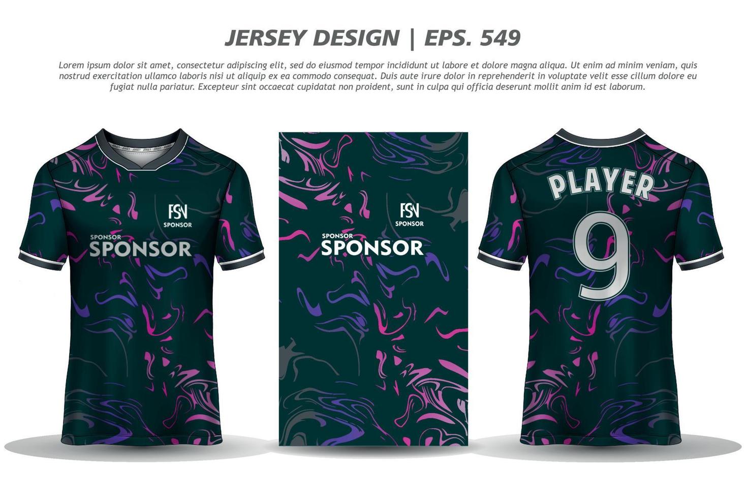 diseño de jersey camiseta de sublimación patrón geométrico premium increíble colección de vectores para fútbol fútbol carreras ciclismo juegos motocross deportes