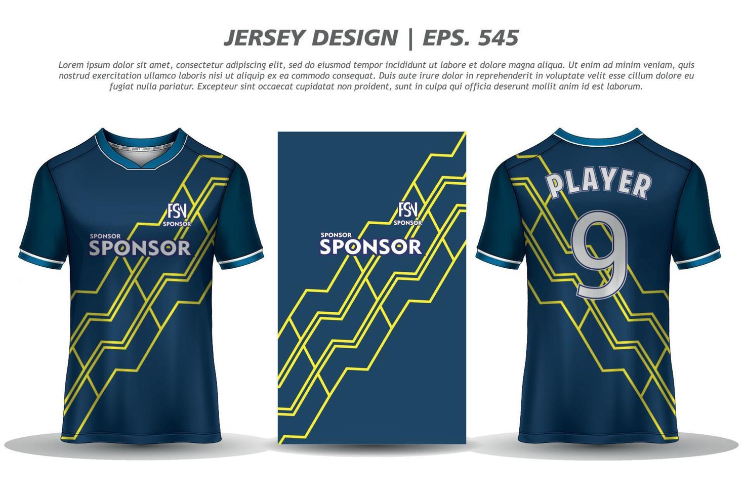 diseño de jersey camiseta de sublimación patrón geométrico premium increíble colección de vectores para fútbol fútbol carreras ciclismo juegos motocross deportes