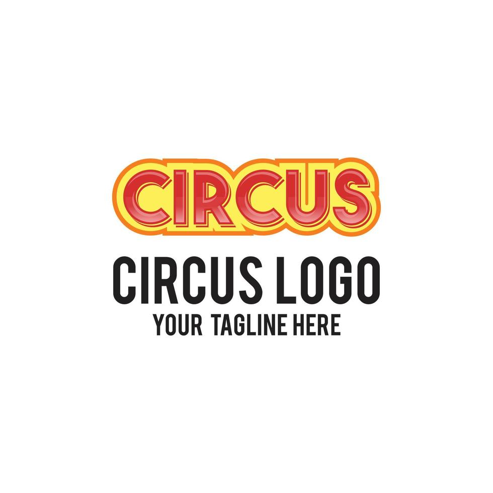 concepto moderno de diseño de logotipo de circo vector