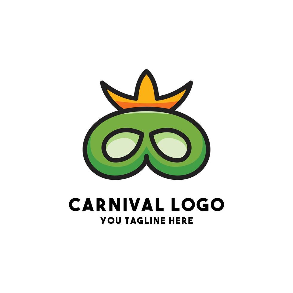 diseño de concepto de logotipo de carnaval moderno vector