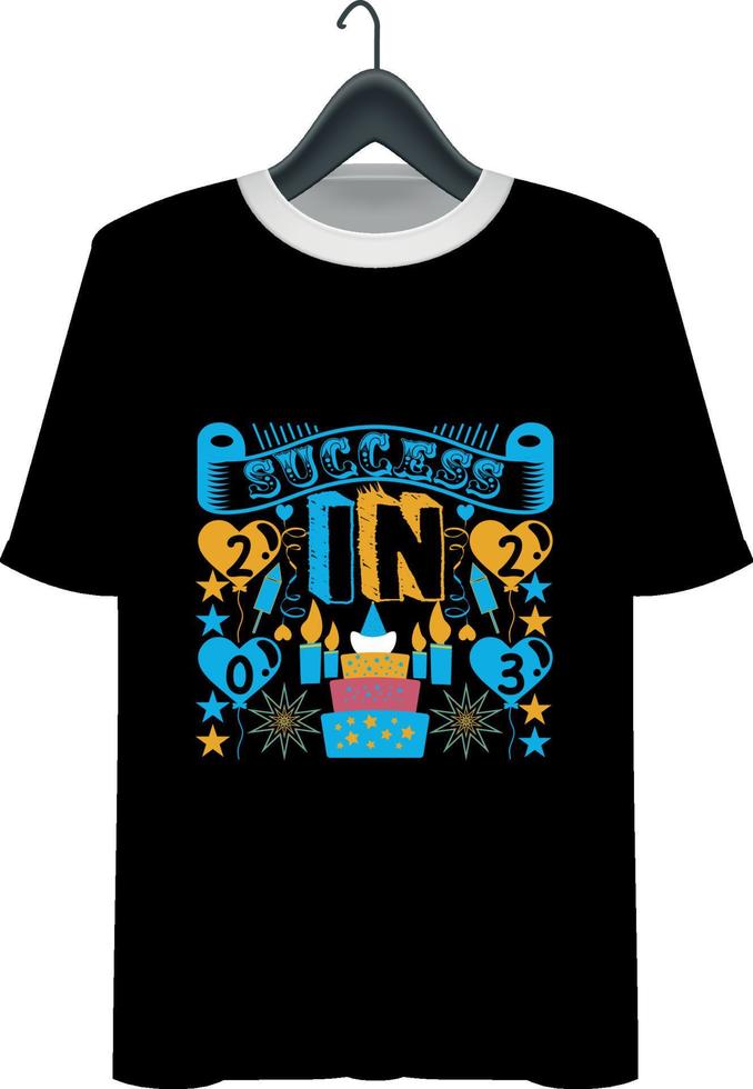 New year T-shirt design vector
