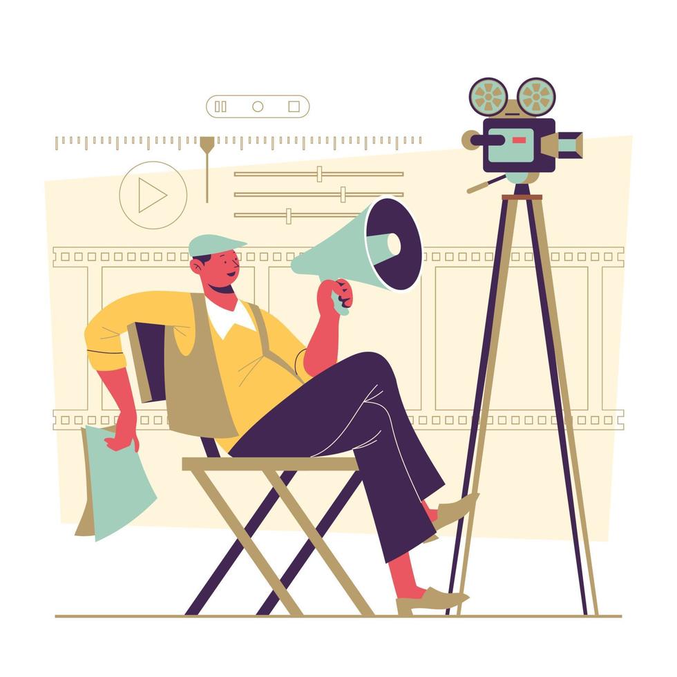 Movie Director Concept vector