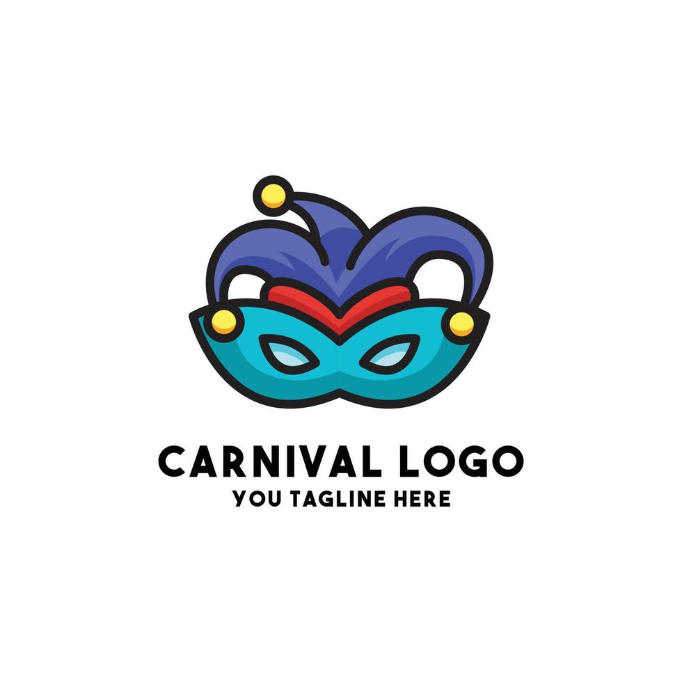 diseño de concepto de logotipo de carnaval moderno vector