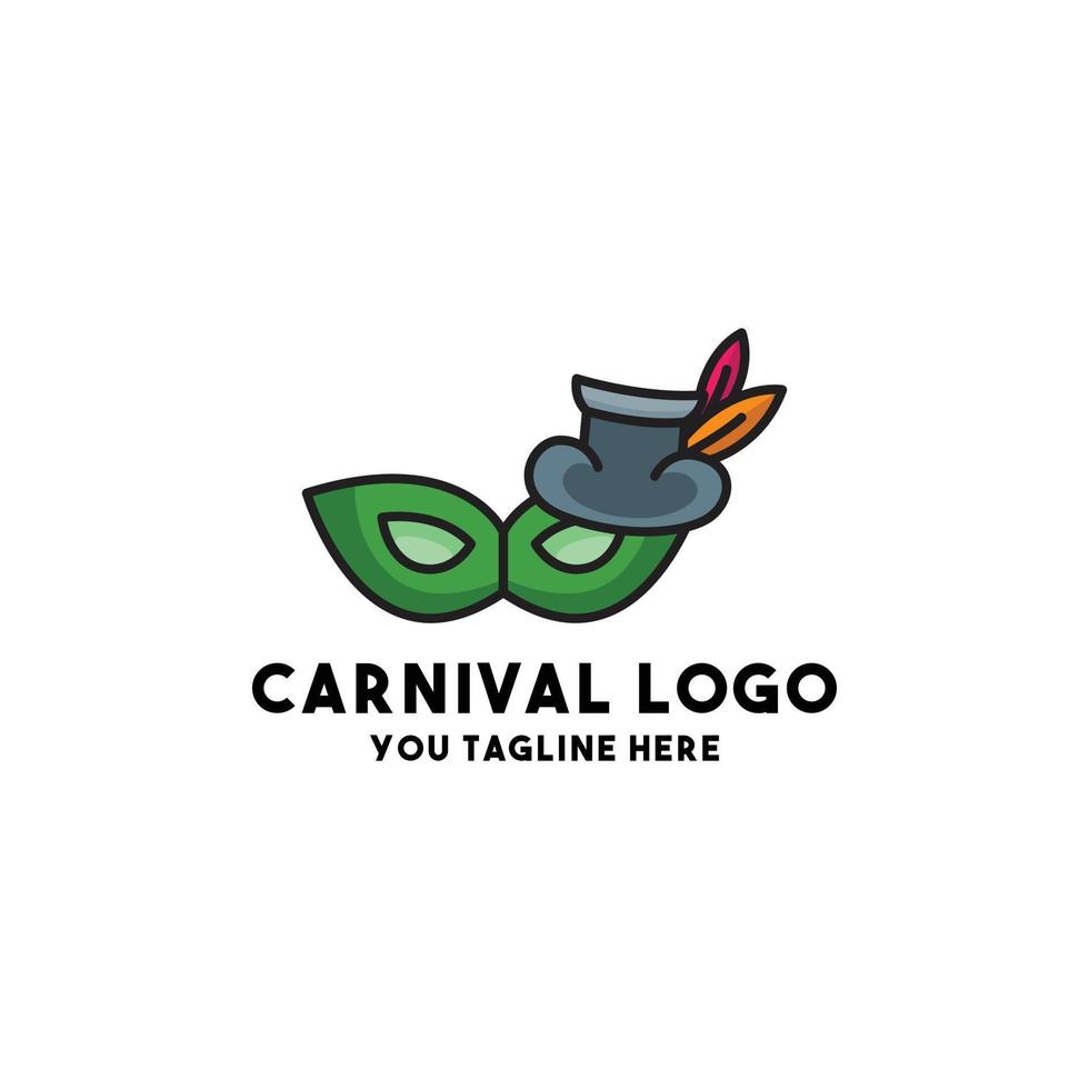 diseño de concepto de logotipo de carnaval moderno vector