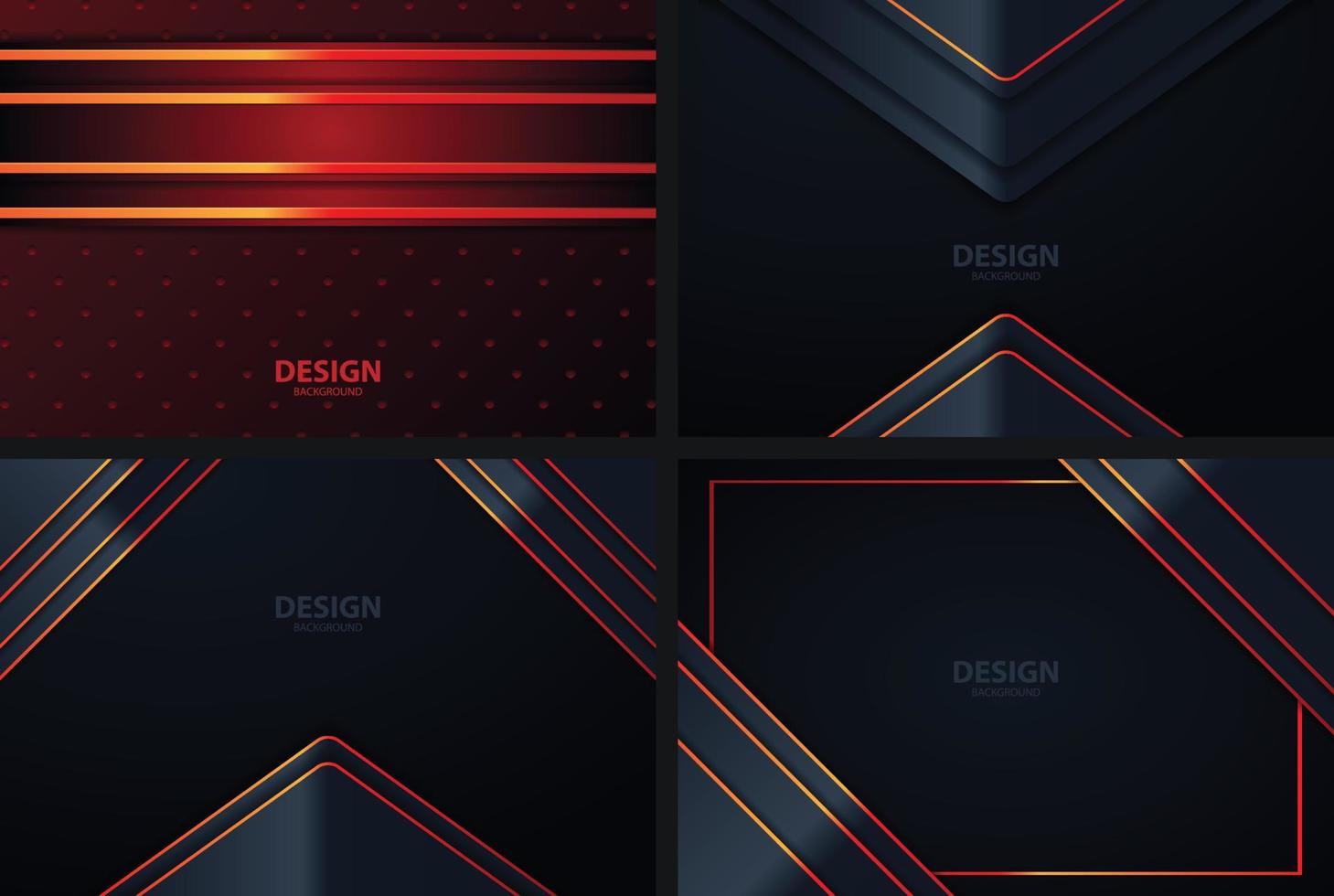 Luxury dark navy background with golden lines and abstract shape. Vector graphic illustration