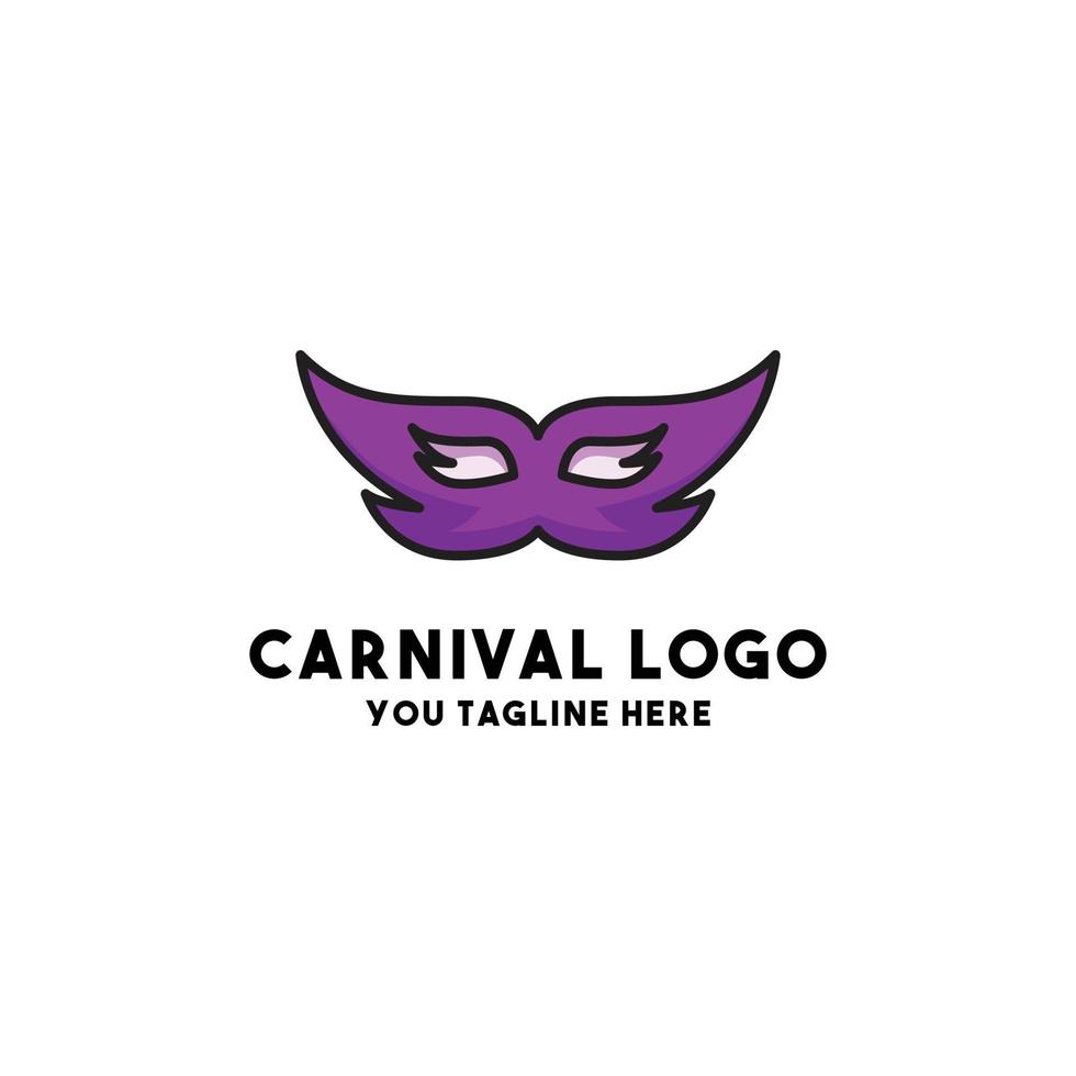 diseño de concepto de logotipo de carnaval moderno vector