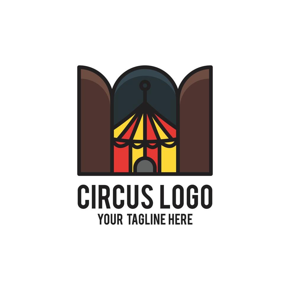 circus logo design modern concept vector