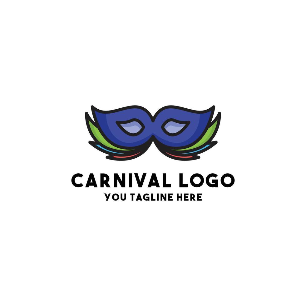 diseño de concepto de logotipo de carnaval moderno vector