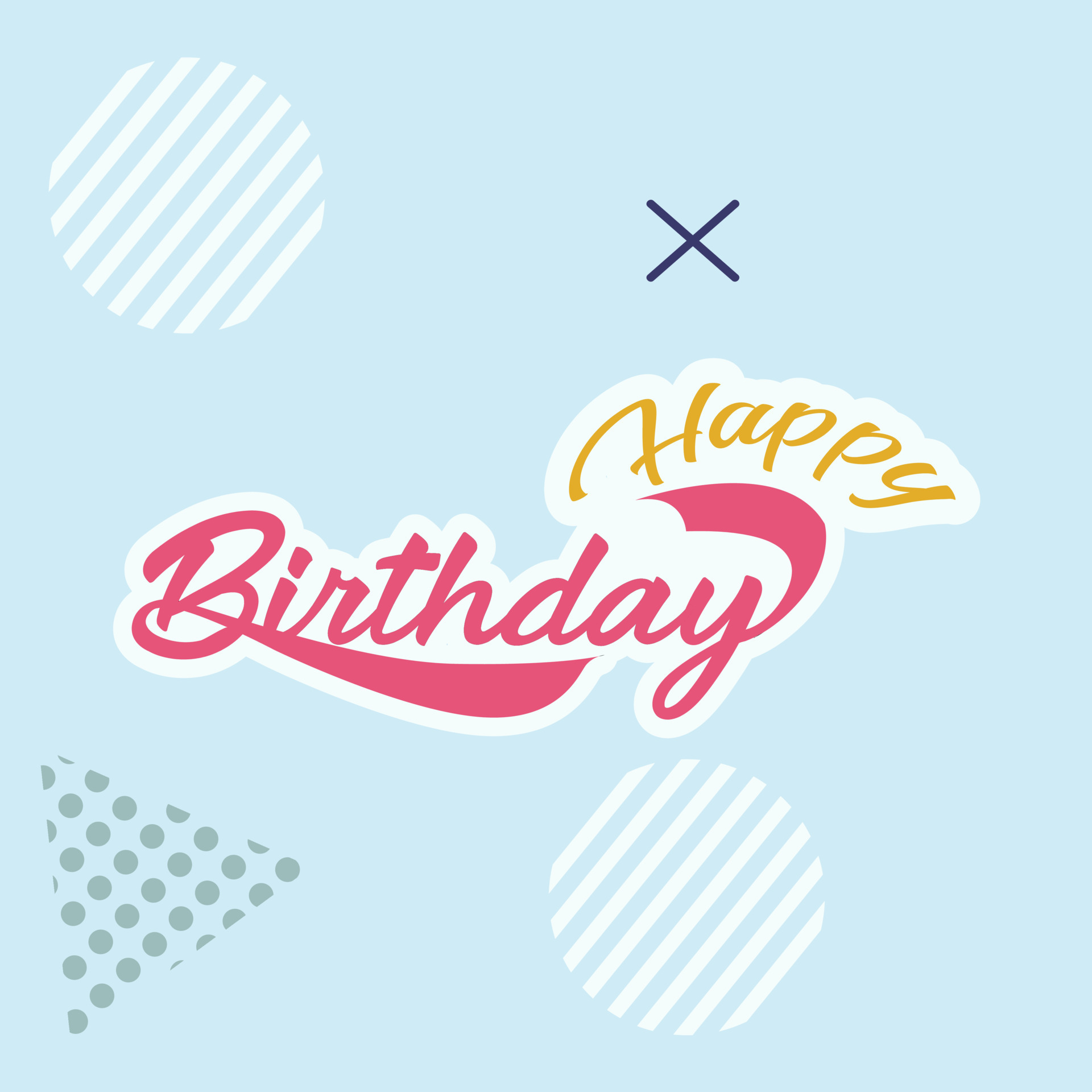 Free Vector, Happy birthday lettering with golden stars