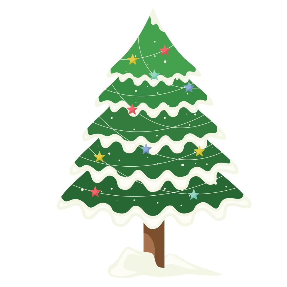 Pine tree vector element for christmas design