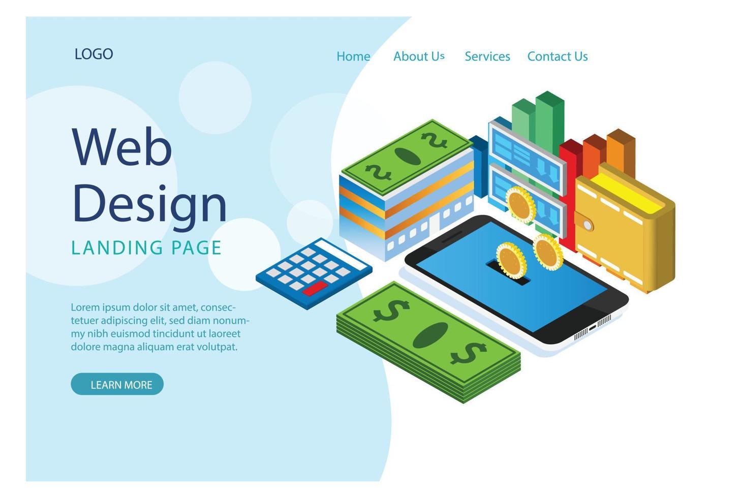 Online banking modern flat design isometric concept. Electronic bank and people concept. Landing page template. Conceptual isometric vector illustration Suitable for Diagrams, Infographics, Game Asset