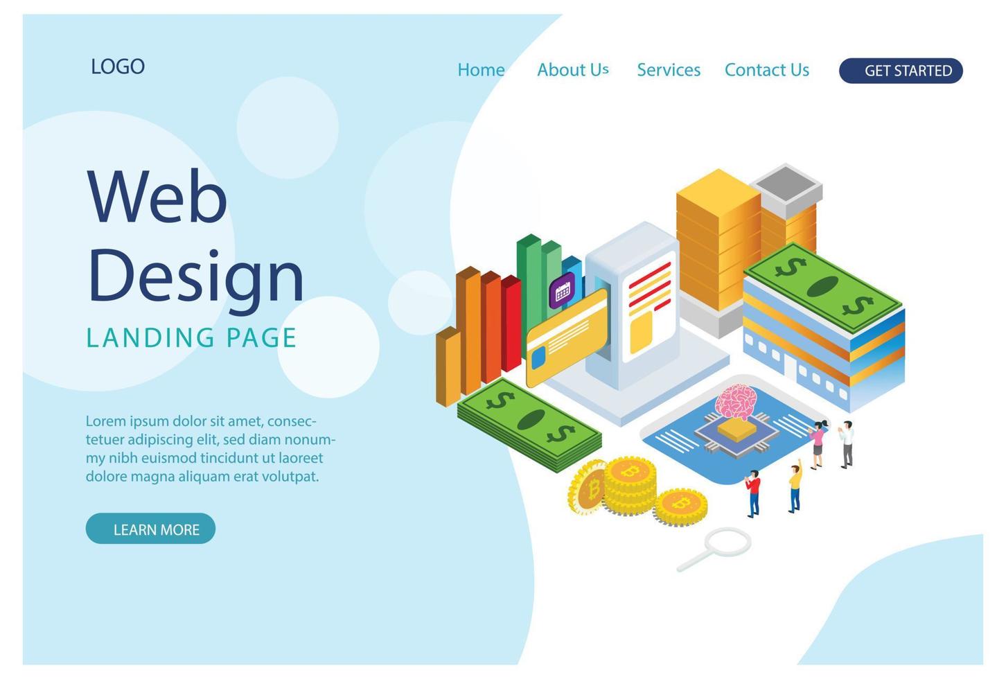 Online banking modern flat design isometric concept. Electronic bank and people concept. Landing page template. Conceptual isometric vector illustration Suitable for Diagrams, Infographics, Game Asset
