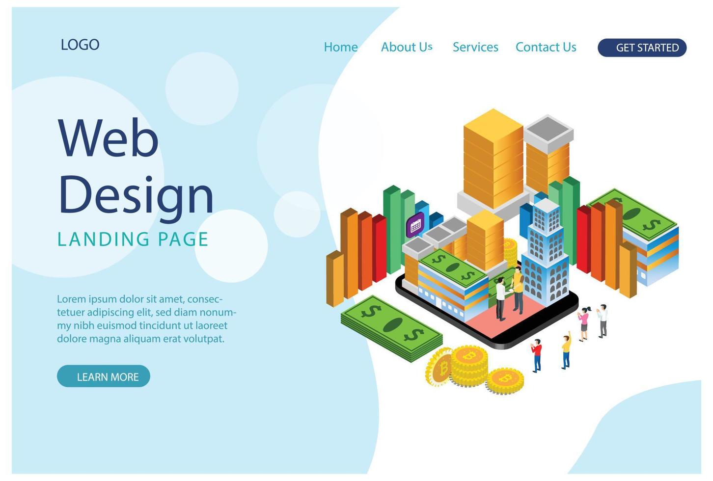 Online banking modern flat design isometric concept. Electronic bank and people concept. Landing page template. Conceptual isometric vector illustration Suitable for Diagrams, Infographics, Game Asset