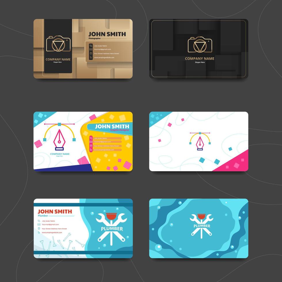 Business Card Profession Template vector