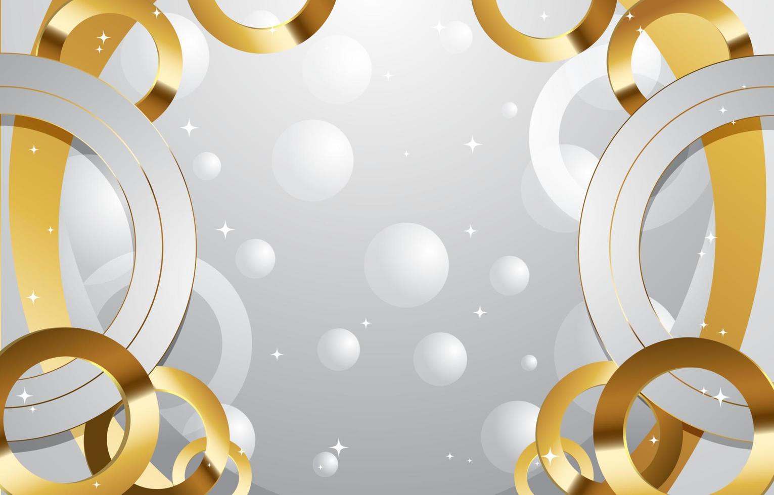 Simply Fancy Gold And White Background vector