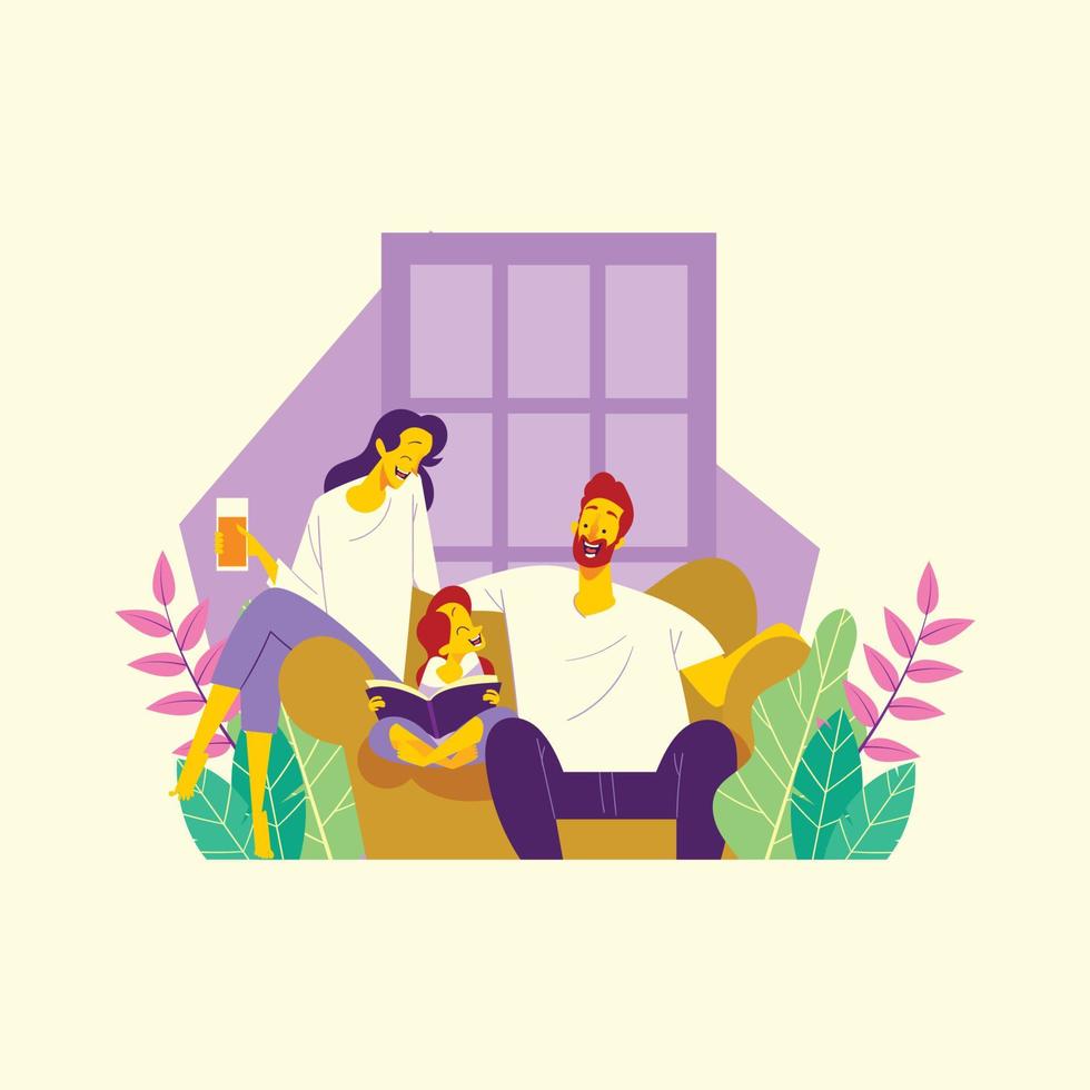 Happy Family Time vector