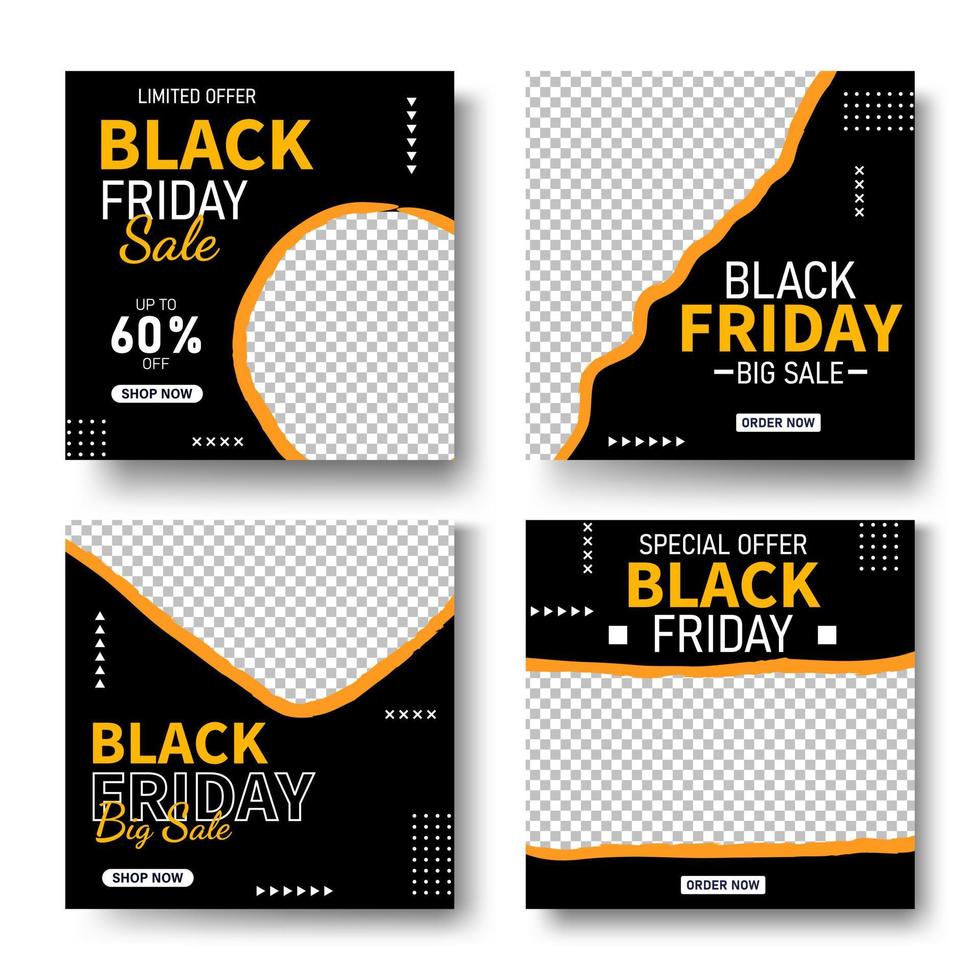 Black Friday Social Media Post vector