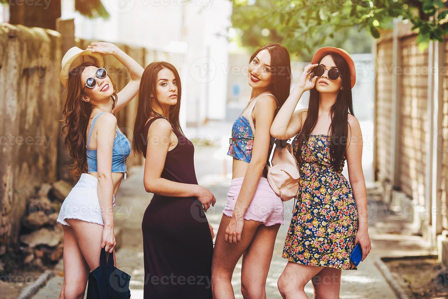 beautiful girls in the city photo