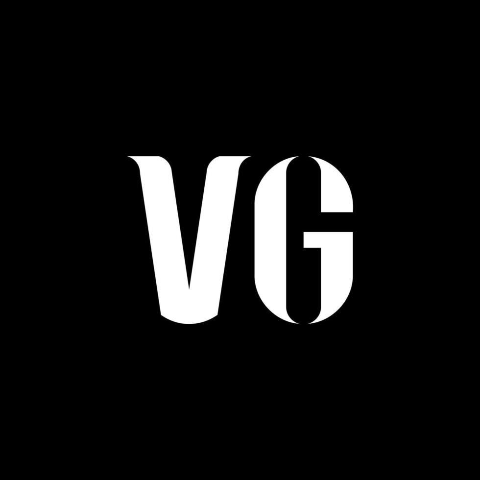 diseño del logotipo de la letra vg vg. letra inicial vg círculo vinculado en mayúsculas logotipo monograma color blanco. logotipo vg, diseño vg. vg, vg vector