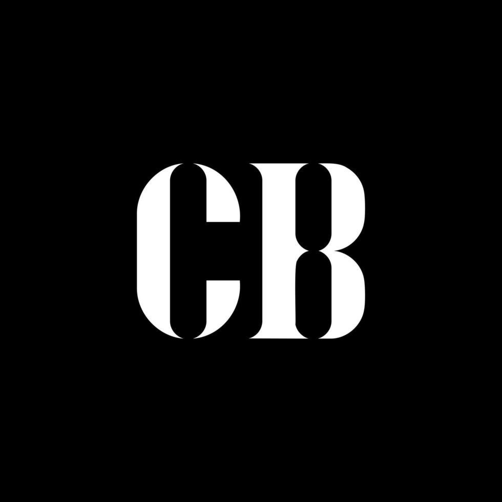 CB C B letter logo design. Initial letter CB uppercase monogram logo white color. CB logo, C B design. CB, C B vector