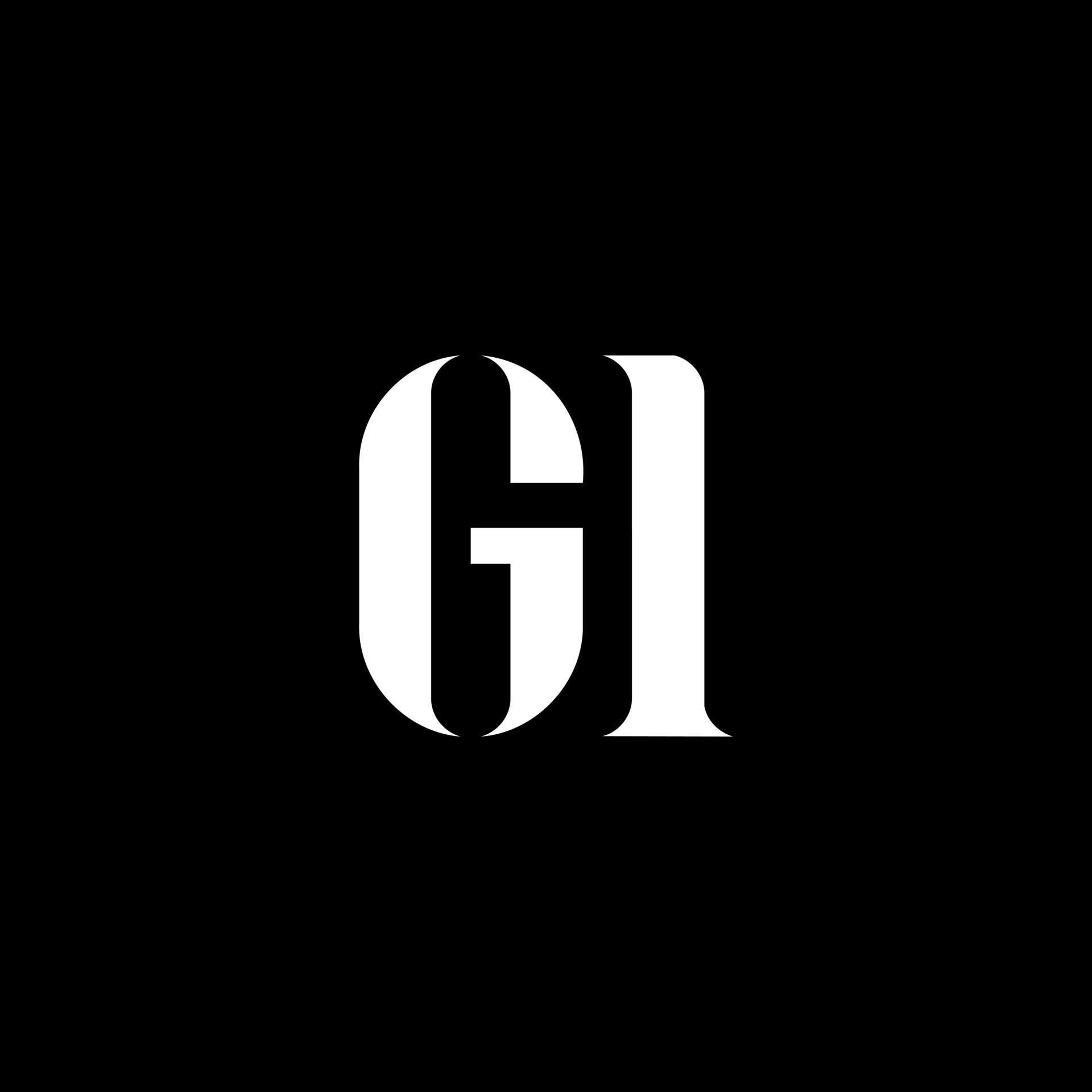 GI G I letter logo design. Initial letter GI uppercase monogram logo ...