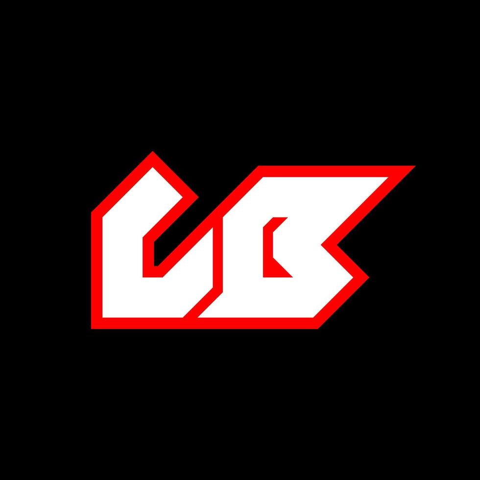 Diseño de logotipo lb, diseño de letra lb inicial con estilo de ciencia ficción. logotipo de lb para juegos, deportes, tecnología, digital, comunidad o negocios. fuente de alfabeto cursiva moderna lb sport. fuentes tipográficas de estilo urbano. vector