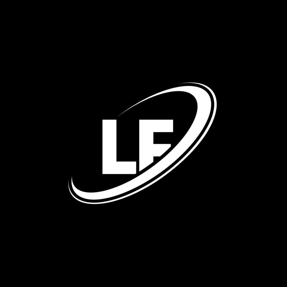LF L F letter logo design. Initial letter LF linked circle uppercase monogram logo red and blue. LF logo, L F design. lf, l f vector