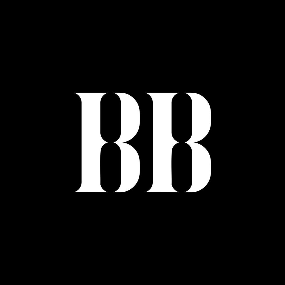 BB B B letter logo design. Initial letter BB uppercase monogram logo white color. BB logo, B B design. BB, B B vector