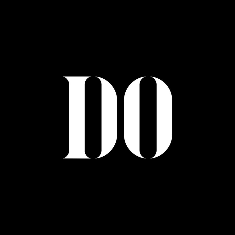 Do d o letter logo design initial letter do uppercase monogram logo