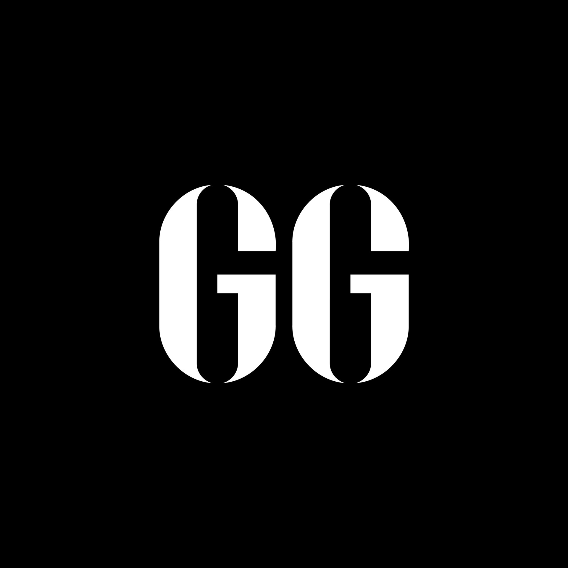 diseño del logotipo de la letra gg gg. letra inicial gg mayúscula