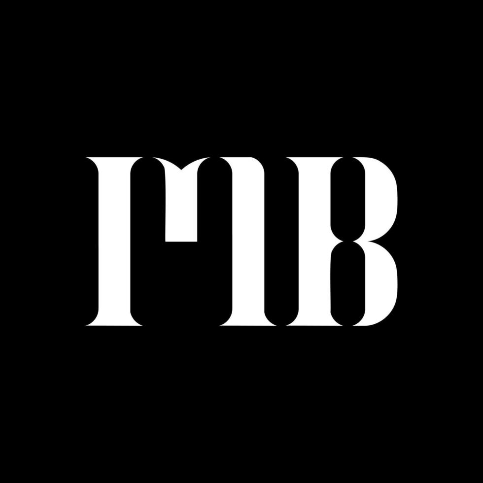 MB M B letter logo design. Initial letter MB uppercase monogram logo white color. MB logo, M B design. MB, M B vector