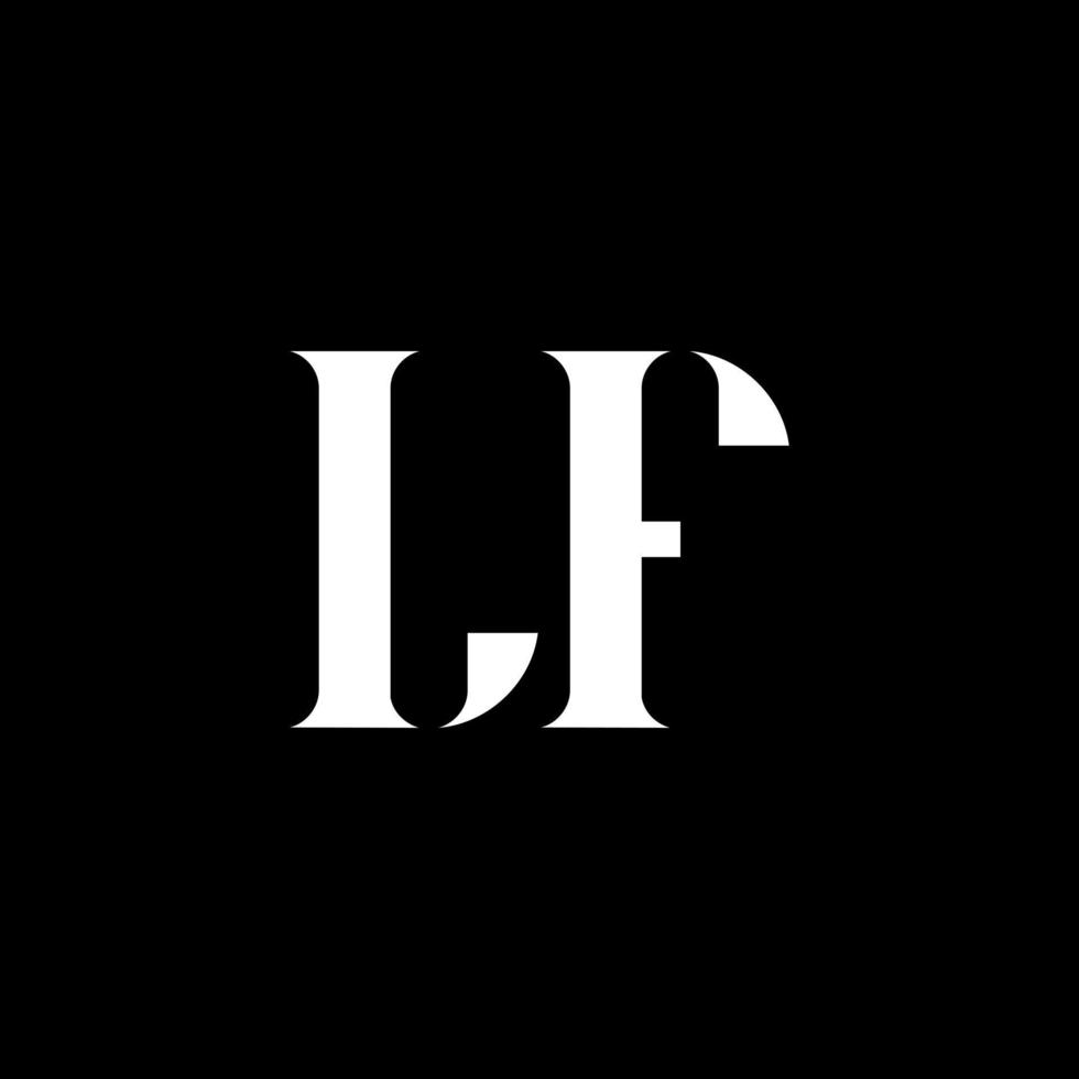 LF L F letter logo design. Initial letter LF uppercase monogram logo white color. LF logo, L F design. LF, L F vector