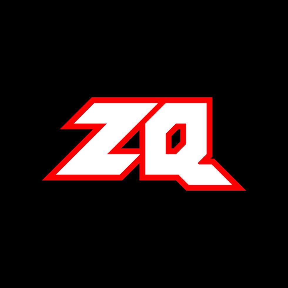 diseño de logotipo zq, diseño inicial de letras zq con estilo de ciencia ficción. logotipo zq para juegos, deportes, tecnología, digital, comunidad o negocios. fuente de alfabeto cursiva moderna zq sport. fuentes tipográficas de estilo urbano. vector