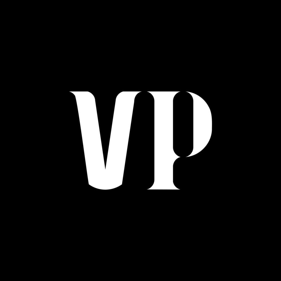 diseño del logotipo de la letra vp vp. letra inicial vp círculo vinculado en mayúsculas logotipo monograma color blanco. logotipo de vp, diseño de vp. vicepresidente, vicepresidente vector