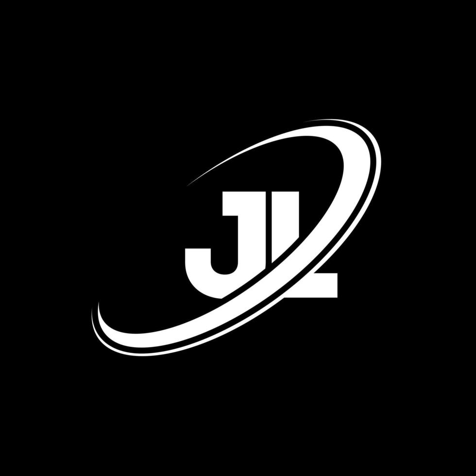 JL J L letter logo design. Initial letter JL linked circle uppercase monogram logo red and blue. JL logo, J L design. jl, j l vector