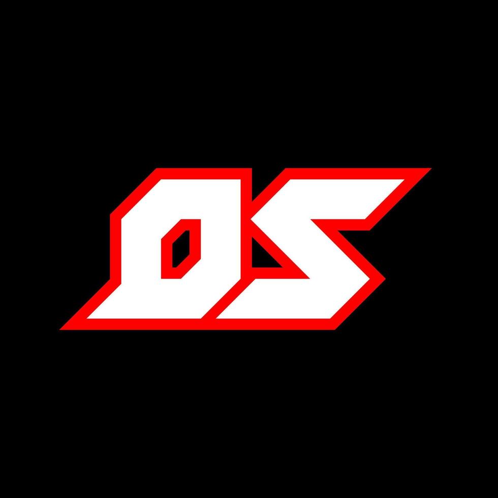 DS logo design, initial DS letter design with sci-fi style. DS logo for game, esport, Technology, Digital, Community or Business. D S sport modern Italic alphabet font. Typography urban style fonts. vector