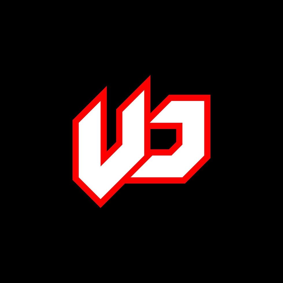 Diseño de logotipo vj, diseño inicial de letras vj con estilo de ciencia ficción. logotipo de vj para juegos, deportes, tecnología, digital, comunidad o negocios. fuente de alfabeto cursiva moderna vj sport. fuentes tipográficas de estilo urbano. vector