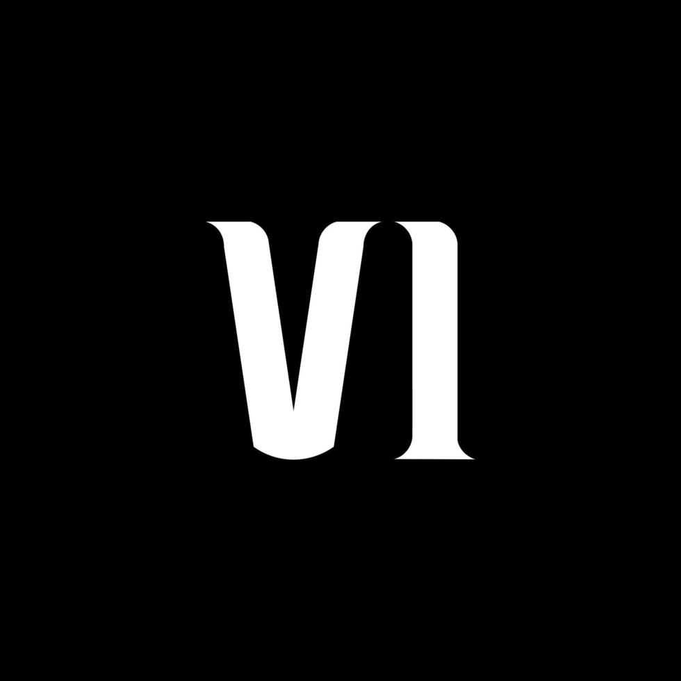 VI V I letter logo design. Initial letter VI linked circle uppercase monogram logo white color. VI logo, V I design. VI, V I vector