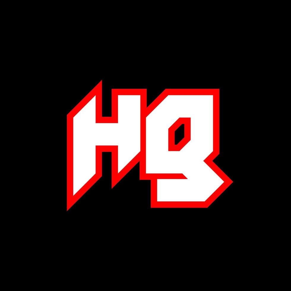 HG logo design, initial HG letter design with sci-fi style. HG logo for game, esport, Technology, Digital, Community or Business. H G sport modern Italic alphabet font. Typography urban style fonts. vector