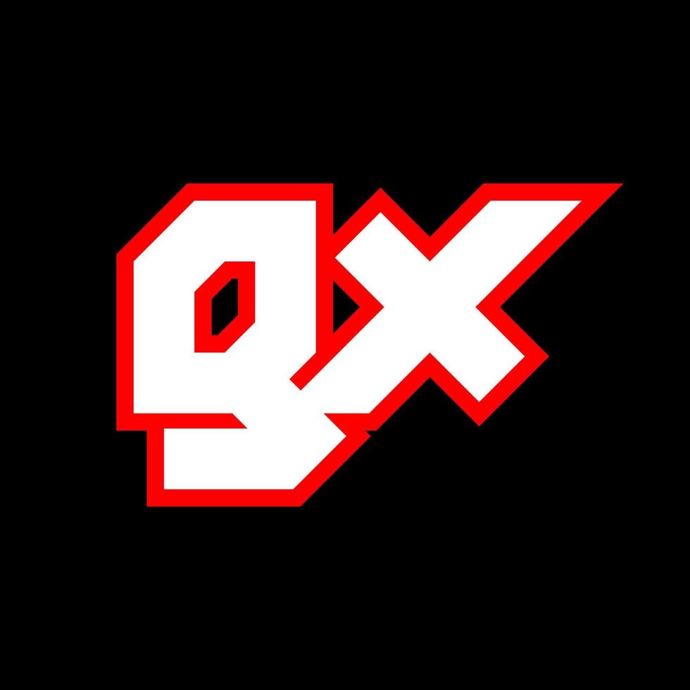 Diseño de logotipo gx, diseño inicial de letras gx con estilo de ciencia ficción. logotipo gx para juegos, deportes, tecnología, digital, comunidad o negocios. gx sport fuente de alfabeto cursiva moderna. fuentes tipográficas de estilo urbano. vector