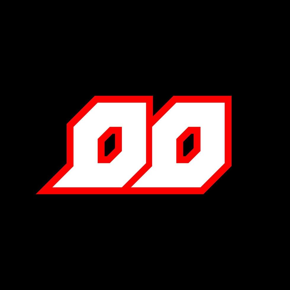 DD logo design, initial DD letter design with sci-fi style. DD logo for game, esport, Technology, Digital, Community or Business. D D sport modern Italic alphabet font. Typography urban style fonts. vector