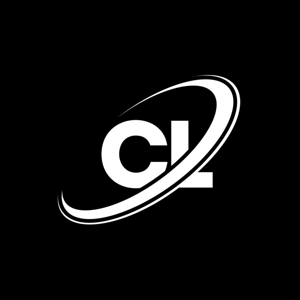 CL C L letter logo design. Initial letter CL linked circle uppercase monogram logo red and blue. CL logo, C L design. cl, c l vector
