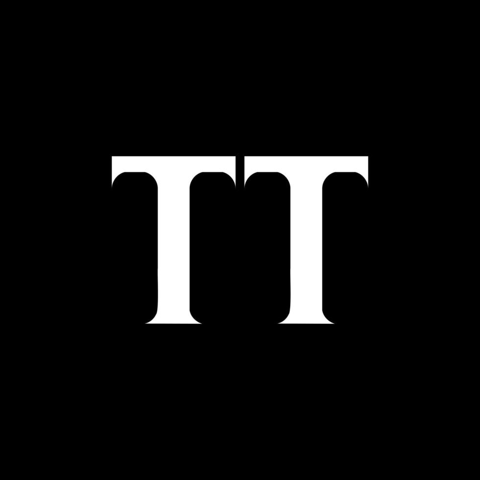 diseño del logotipo de la letra tt tt. letra inicial tt círculo vinculado en mayúsculas logotipo monograma color blanco. logotipo tt, diseño tt. tt, tt vector