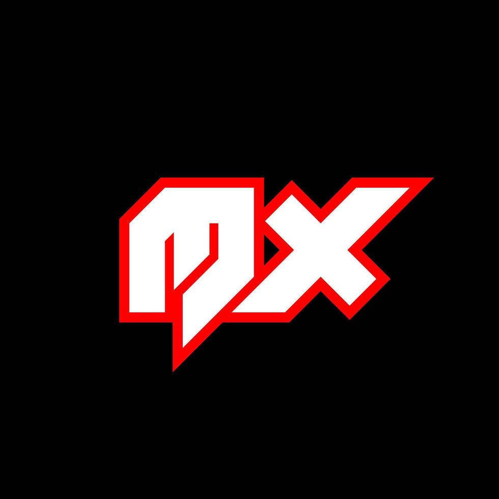 MX logo design, initial MX letter design with sci-fi style. MX logo for game, esport, Technology, Digital, Community or Business. M X sport modern Italic alphabet font. Typography urban style fonts. vector