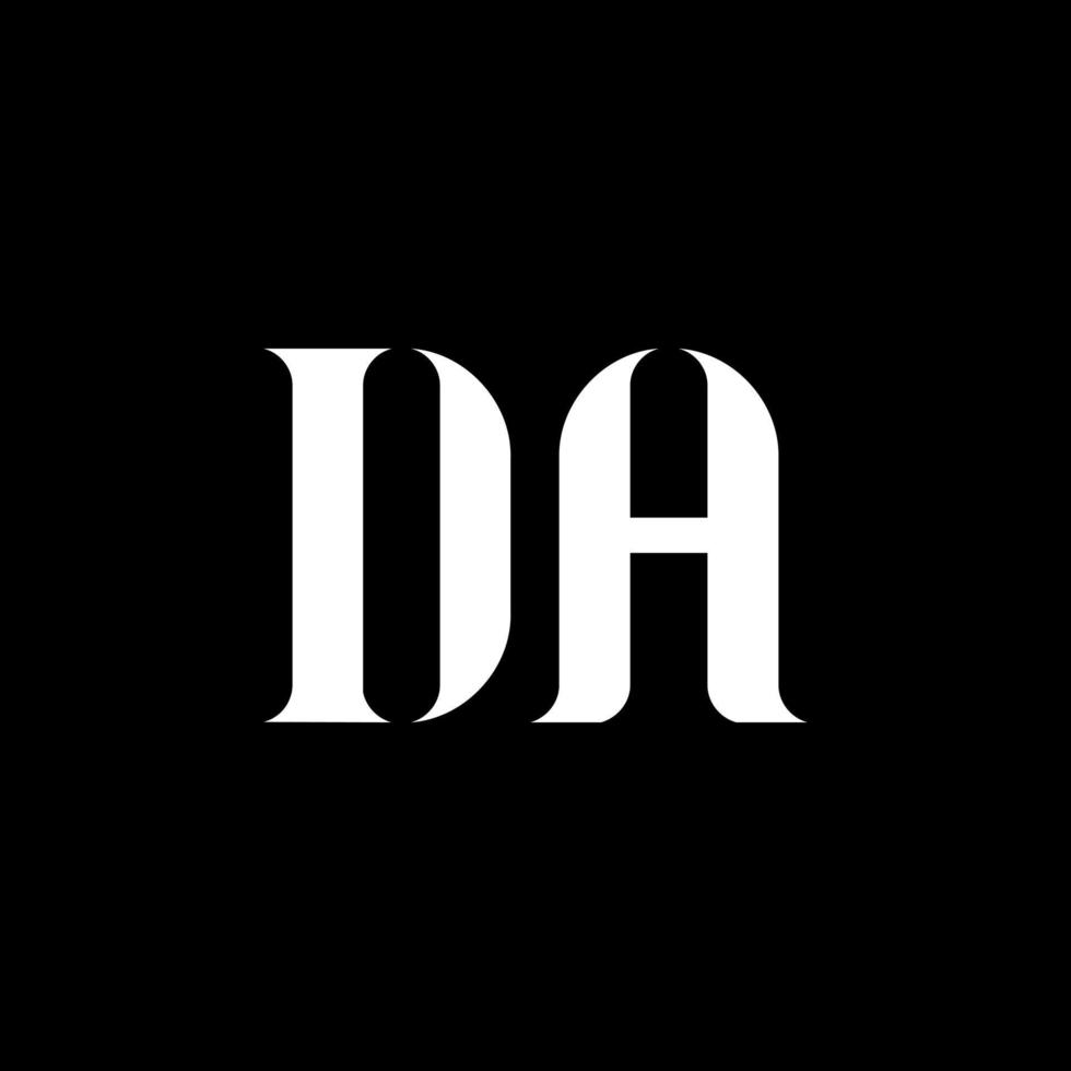 DA D A letter logo design Initial letter DA uppercase monogram logo DA D A letter logo design Initial letter DA uppercase monogram logo